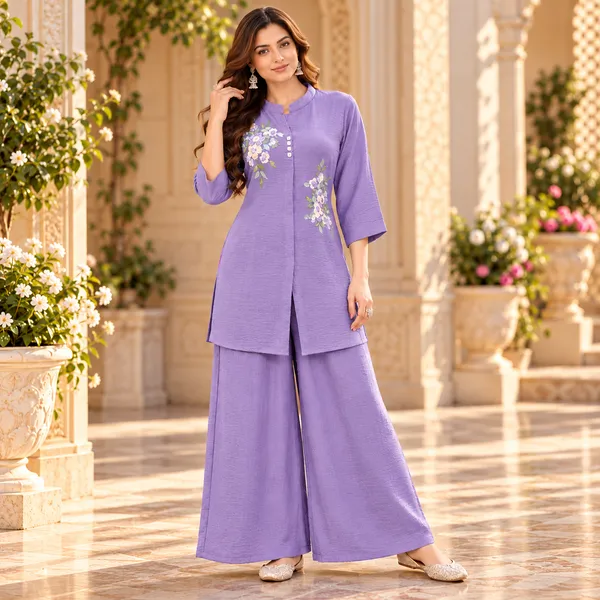 Lavender_Embroided_Co-ord_Set_For_Women