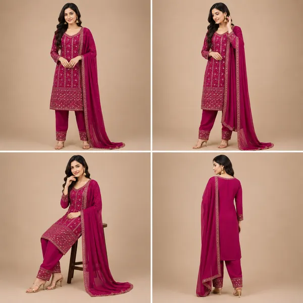 Blush_Pink_Georgette_Kurta_Set_For_Women