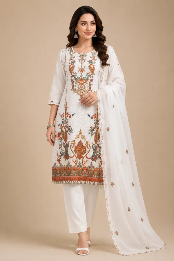 White_Cotton_Kurta_Set_For_Women