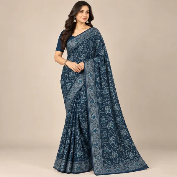 Blue_Georgette_Saree_Fully_Embroded_With_Blouse_Piece_For_women