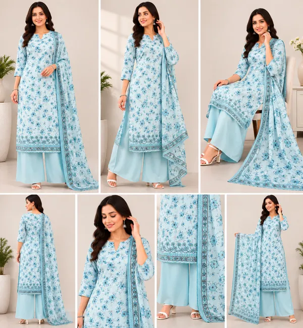 Blue_Cotton_Unstitched_Kurta_Set_For_women