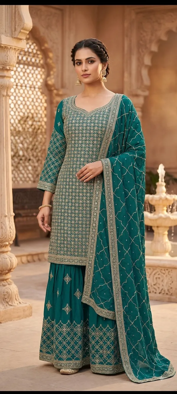 Rama_Green_Cotton_Kurta_Set_For_Women