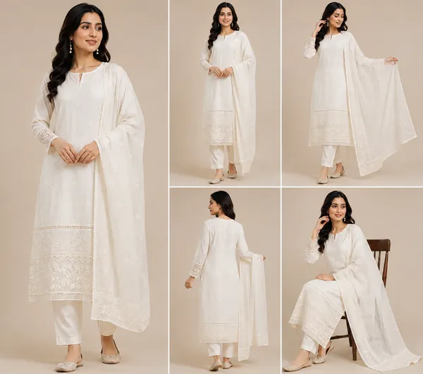 White_Cotton_Unstitched_Kurta_Set_For_women