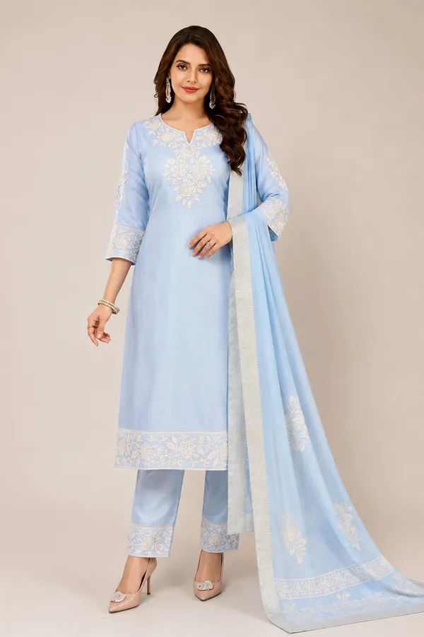 Blue_Cotton_Kurta_Set_For_Women