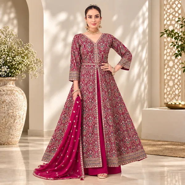 Rani_Pink_Georgette_Plazo_Set_For_Women