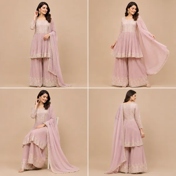 Rose_Gold_Georgette_Kurta_Set_For_Women