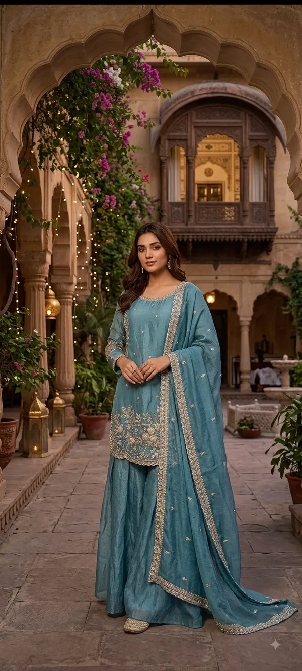 Blue_Cotton_Kurta_Set_For_Women