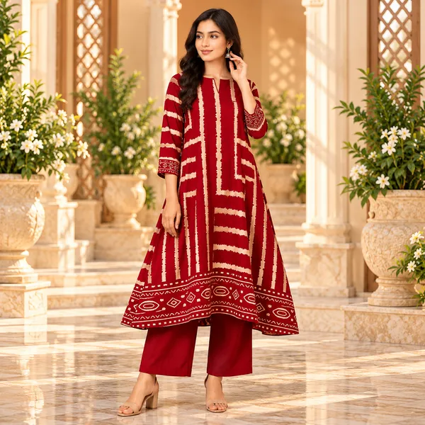 Red_Liquid_Cotton_Printed_Co-Ord_Set_For_Women