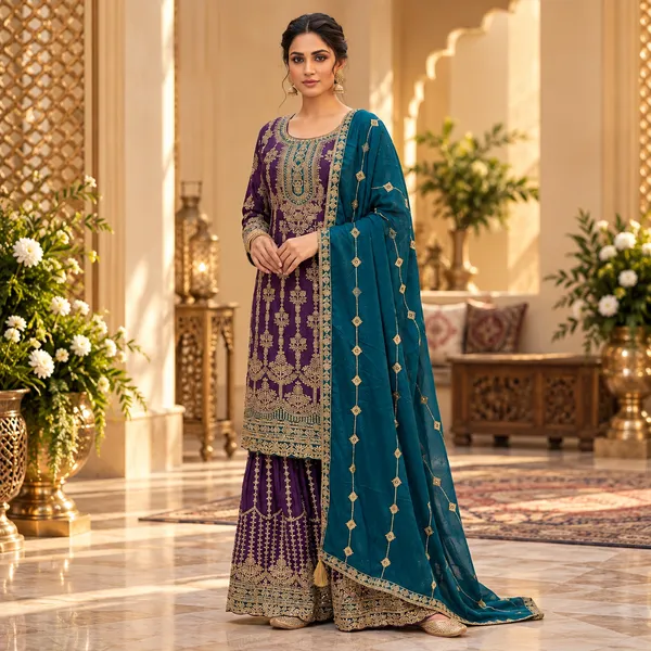 Purple_Zari_Work_Gharara_Set_For_Women