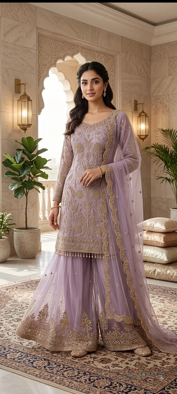 Lavender_Cotton_Kurta_Set_For_Women