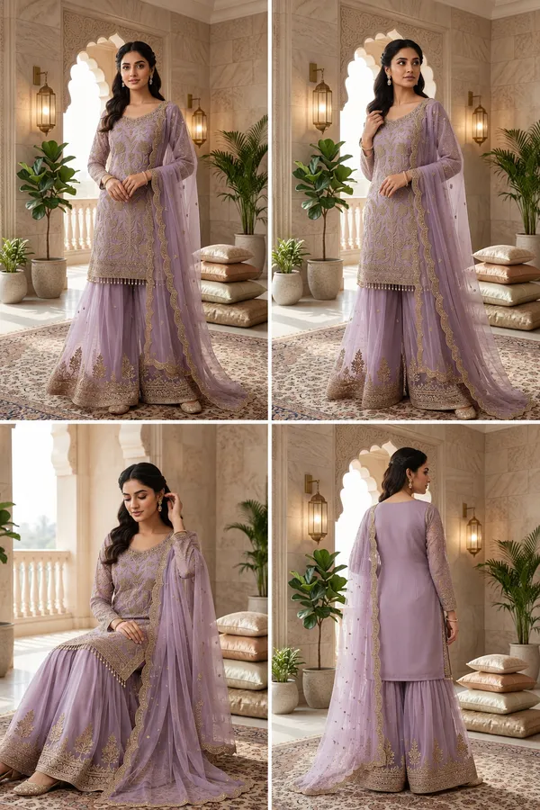 Lavender_Cotton_Kurta_Set_For_Women