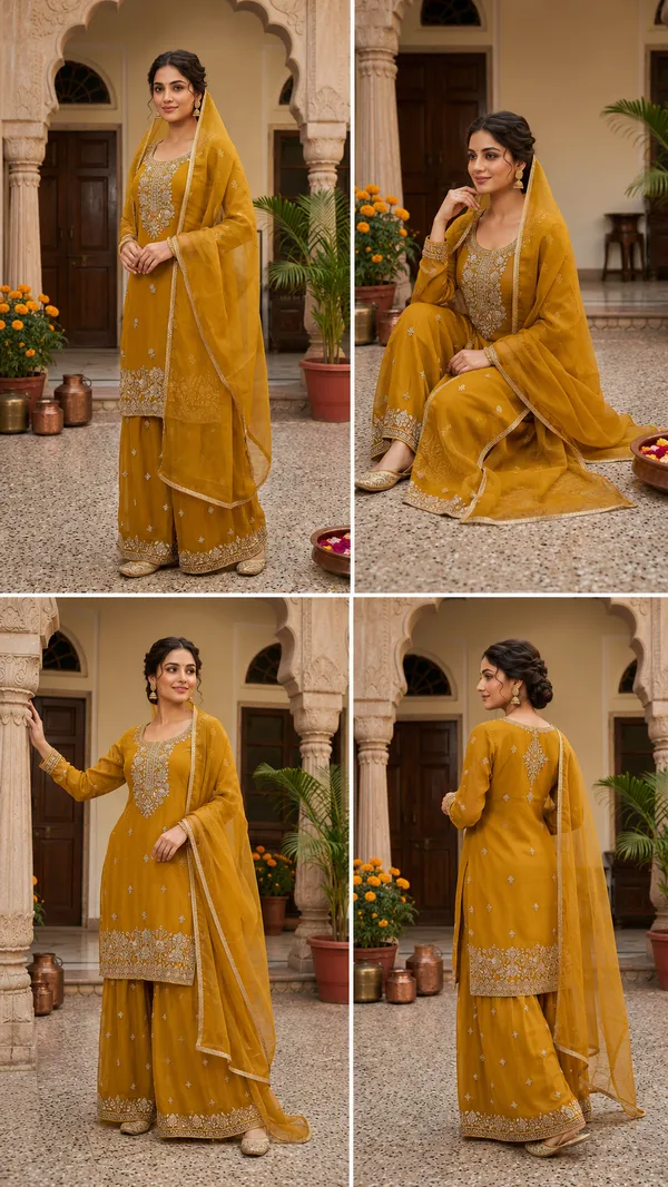 Yellow_Cotton_Kurta_Set_For_Women