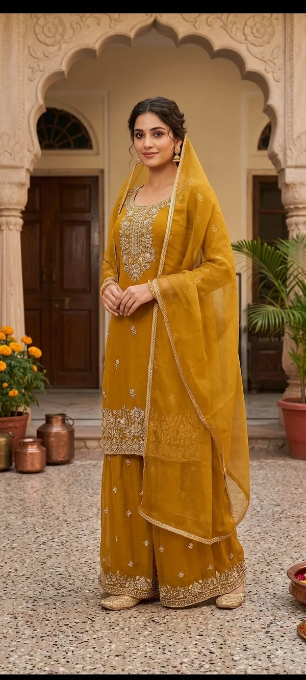 Yellow_Cotton_Kurta_Set_For_Women