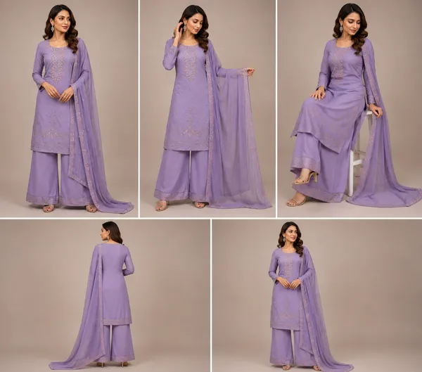Lavender_Georgette_Kurta_Set_For_Women