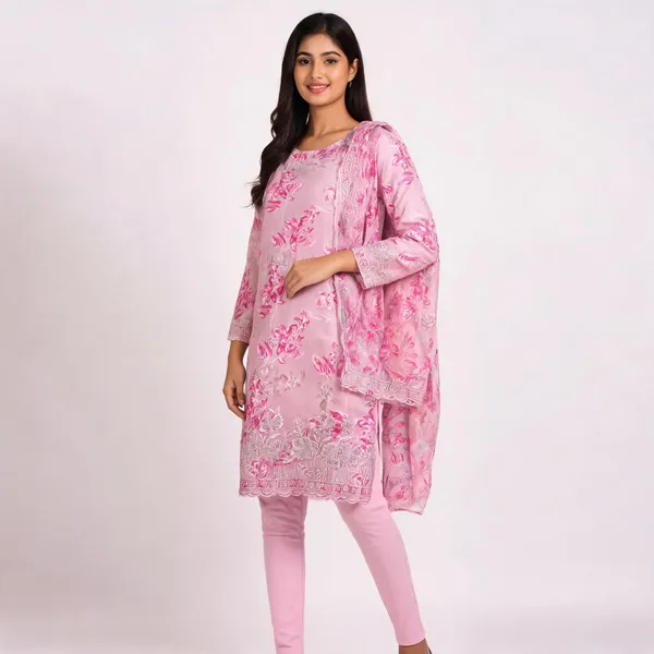 Pink_Cotton_Floral_Embroidered_Unstitched_Kurta_Set_For_Women