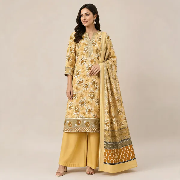 Cream_Cotton_Unstitched_Kurta_Set_For_women