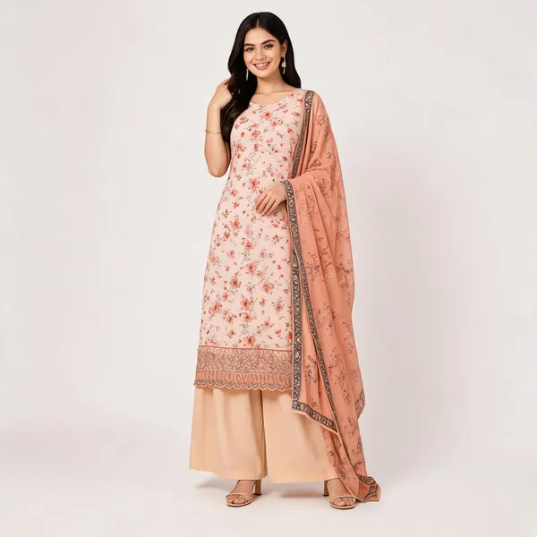 Peach_Cotton_Unstitched_Kurta_Set_For_women