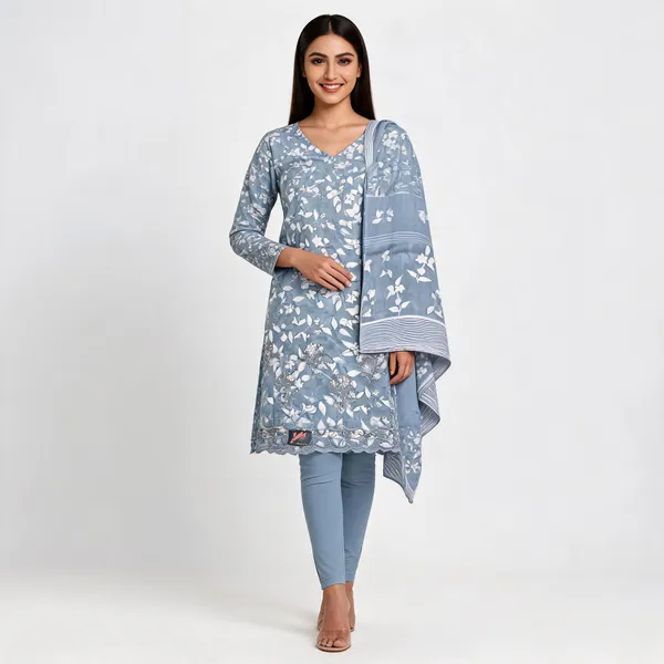 Grey_Cotton_Floral_Embroidered_Unstitched_Kurta_Set_For_Women