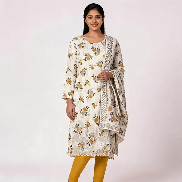 White_Cotton_Unstitched_Kurta_Set_For_women