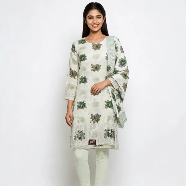 Ivory_Cotton_Floral_Embroidered_Unstitched_Kurta_Set_For_Women