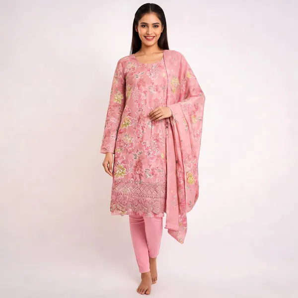 Pink_Cotton_Floral_Embroidered_Unstitched_Kurta_Set_For_Women