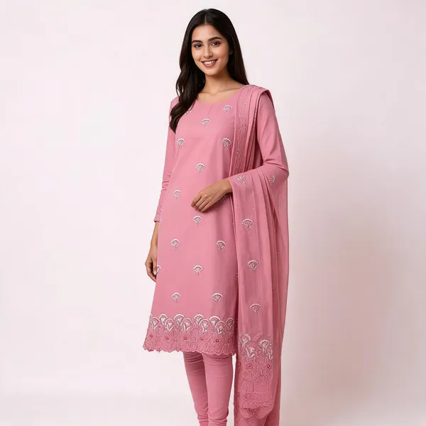 Pink_Cotton_Embroidered_Unstitched_Kurta_Set_For_Women