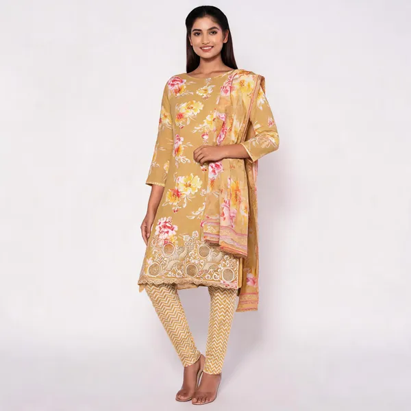 Beige_Cotton_Unstitched_Kurta_Set_For_women