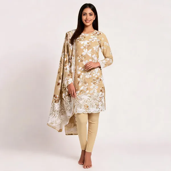 Beige_Cotton_Unstitched_Kurta_Set_For_women