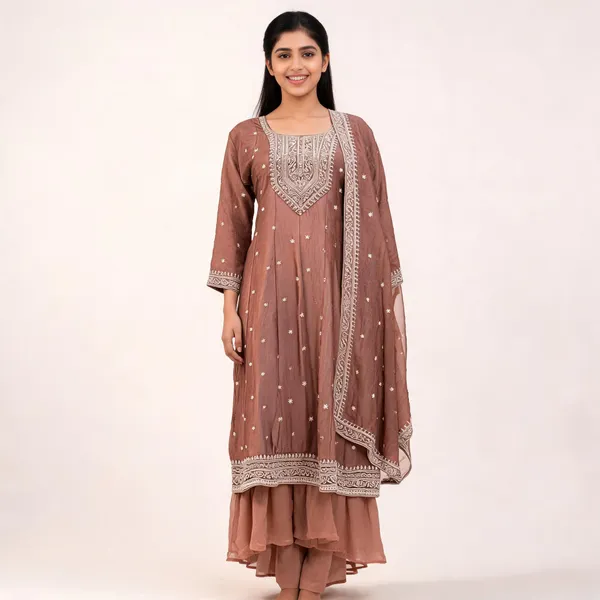Dusty_Beige_Vichitra_Anarkali_Top_Pant_Dupatta_For_Women