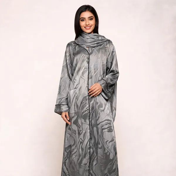 Sage_Green_Cotton_Embroidered_Abaya_With_Scarf_For_Women