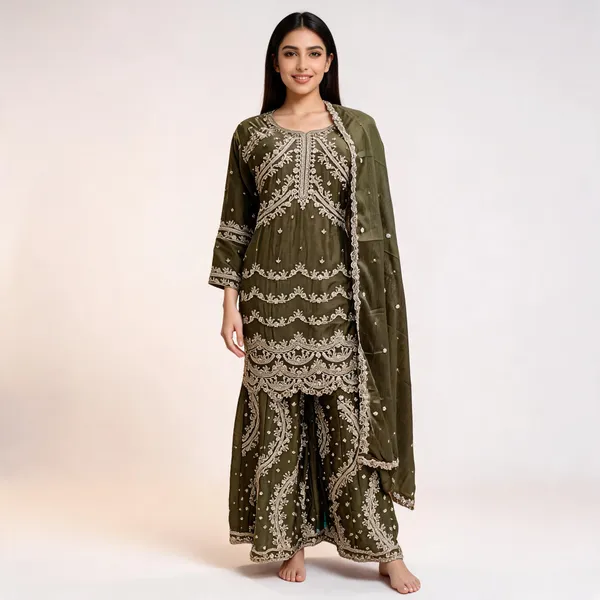 Mehendi_Vichitra_Embroidered_Plazo_Top_Pant_Dupatta_Set_For_Women