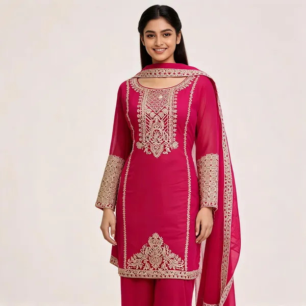 Rani_Pink_Georgette_Zari_Work_Plazo_Top_Pant_Dupatta_For_Women