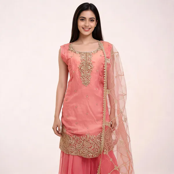 Flagged:_Colour_'Pitch'_Is_Unrecognised_-_Georgette_Plazo_Top_Pant_Net_Dupatta_For_Women