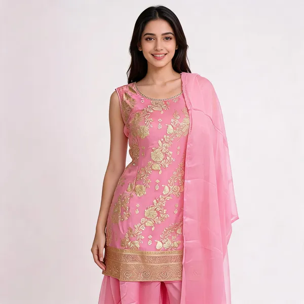 Baby_Pink_Banarasi_Silk_Woven_Plazo_Top_Pant_Dupatta_For_Women