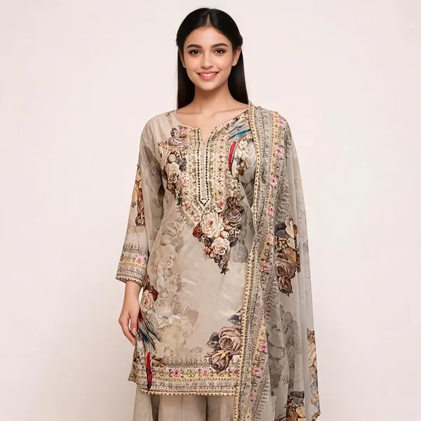 Grey_Crepe_Printed_Kurta_Pant_Dupatta_Set_For_Women
