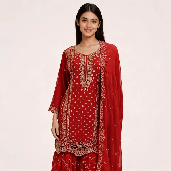 Burnt_Orange_Georgette_Cut_Work_Palazzo_Set_With_Dupatta_For_Women