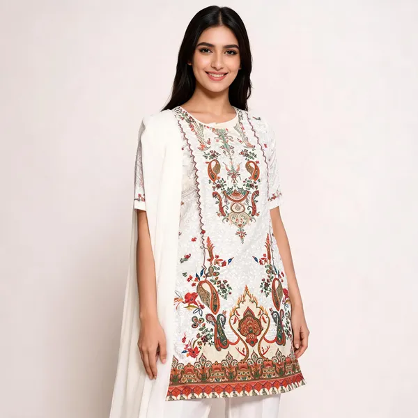White_Satin_Rayon_Chikankari_Embroidered_Kurta_Set_With_Dupatta_For_Women