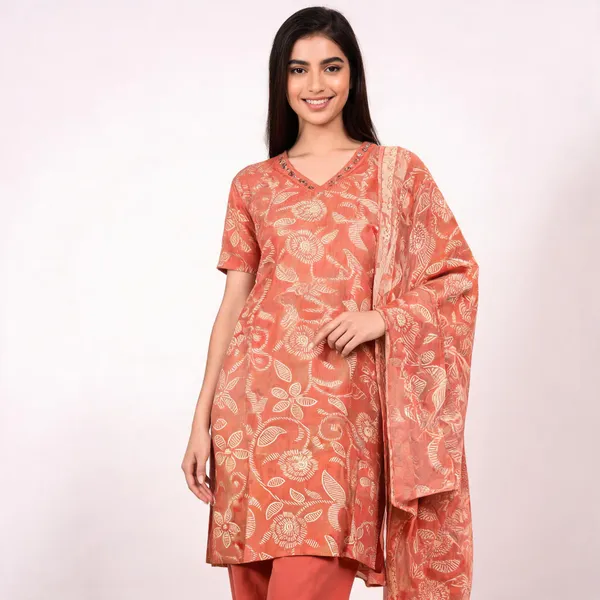 Rust_Liquid_Cotton_Straight_Printed_Top_Pant_Dupatta_Set_For_Women
