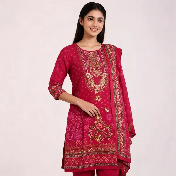 Pink_Cotton_Printed_Top_Pant_Dupatta_Set_For_Women