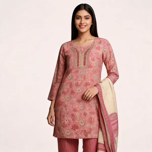 Pink_Satin_Printed_Neck_Work_Top_Pant_Dupatta_Set_For_Women