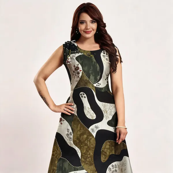 Green_Satin_Printed_Coord_Set_For_Women