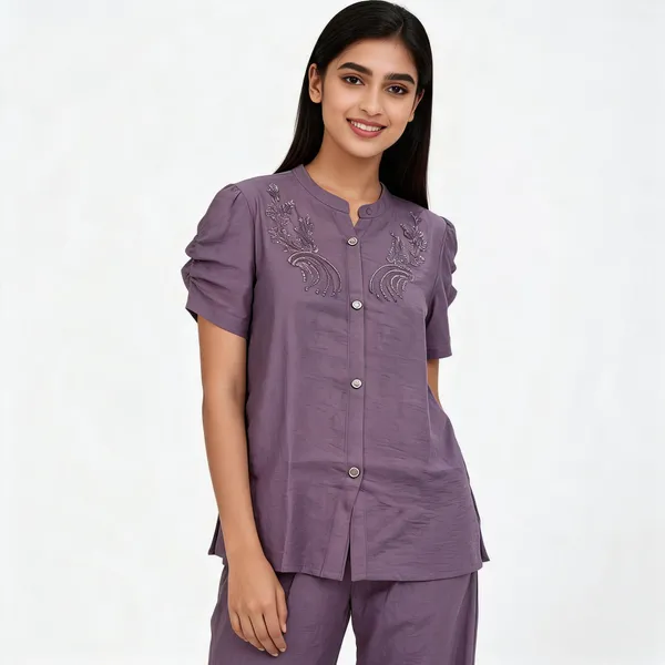 Lavender_Satin_Printed_Coord_Set_For_Women