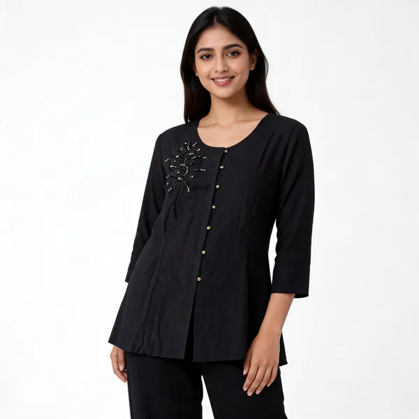 Black_Satin_Printed_Coord_Set_For_Women