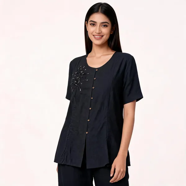 Black_Satin_Printed_Coord_Set_For_Women