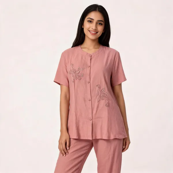 Pink_Satin_Printed_Coord_Set_For_Women