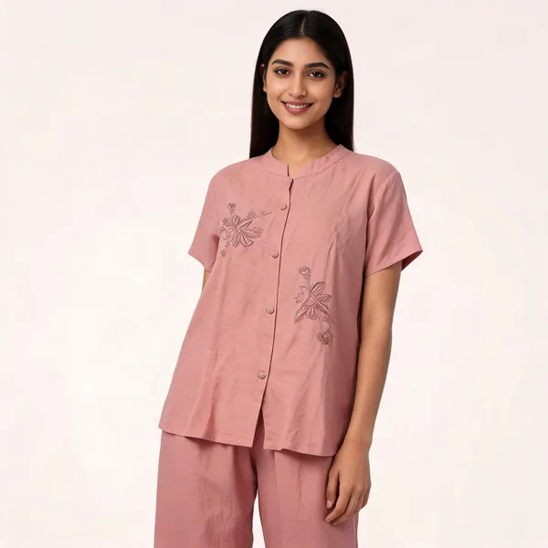 Pink_Satin_Printed_Coord_Set_For_Women