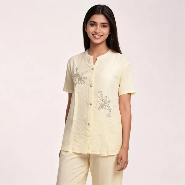 Cream_Satin_Printed_Coord_Set_For_Women