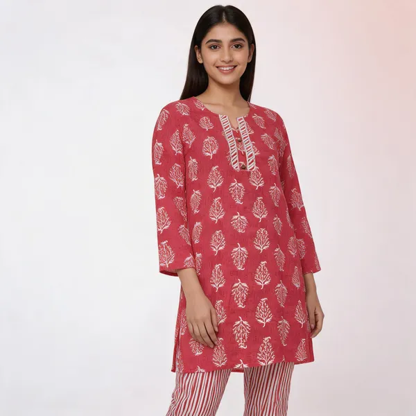 Lemon_Yellow_Rayon_Printed_Coord_Set_For_Women