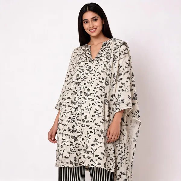 White_Cotton_Printed_Kurta_Set_For_Women