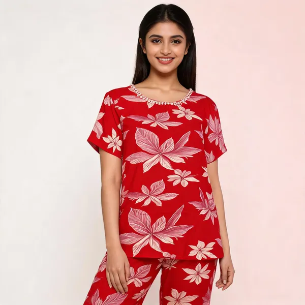 Red_Rayon_Printed_Coord_Set_For_Women
